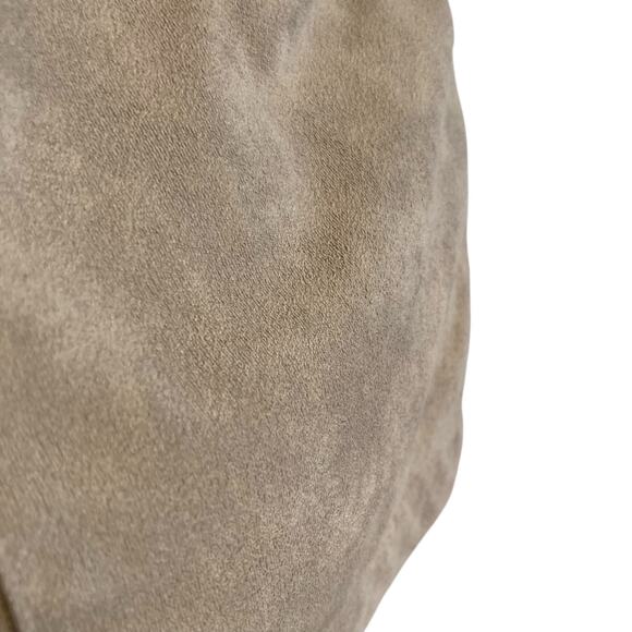 JJill Tan Faux Suede Soft Neutral Cottagecore Peasant Pocket Top Size Small - Picture 10 of 15